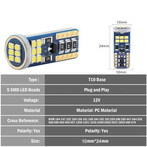 Luces LED Canbus T10 18 SMD No Polares 194/168 W5W para Auto y Camión, Nuevas Luces de Techo, Luces Laterales de 12V para Auto, Luces de Lectura de Mapas, Luces de Señalización - Product Image 3