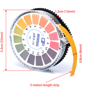 مؤشر شرائط <span class=keywords><strong>pH</strong></span> 5M <span class=keywords><strong>pH</strong></span> قياس المدى الكامل للجسم 0-14-<span class=keywords><strong>pH</strong></span>. الماء. اختبار التربة - Product Image 3