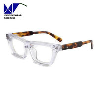 Monture de prescription carrée en acétate sur mesure OEM, taille 49-18-145, vision haute définition pour adultes unisexes, MOQ flexible (100 pièces)