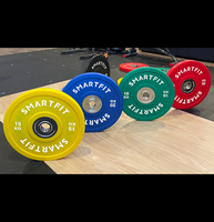 SMARTFIT grosir peralatan Gym Bumper berwarna uretana piring kompetisi PU berat piring