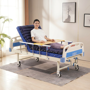 Letto Ospedaliero Manuale in Acciaio Laminato a Freddo Classe I, 1 Manovella, Multifunzione Regolabile per Assistenza Domiciliare, Pazienti Paralizzati, Anziani, Certificato CE - Product Image 1