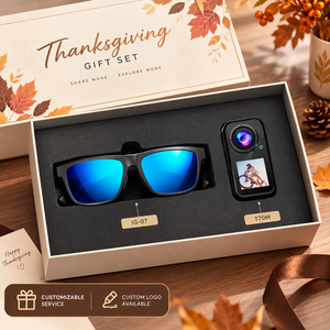 แว่นกันแดดโลโก้สั่งทำรุ่น IG-07 เลนส์สีน้ำเงิน กรอบพลาสติก พิมพ์ลาย UV ของขวัญแฟชั่นส่วนตัวสำหรับวันขอบคุณพระเจ้า - Product Image 2
