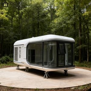 Cabine Apple de luxe Maison capsule spatiale Maison préfabriquée modulaire extensible Petite maison intelligente pour hôtel de villégiature et <span class=keywords><strong>studio</strong></span> d'arrière-cour - Product Image 6