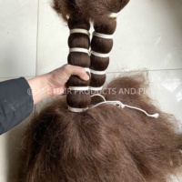Cheveux vierges 2026, 100 % poils de queue de yak, 18''-20'', lavés et propres, couleur blanc/brun/noir