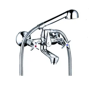 single handle and durable polished chrome Brass Dubai popular shower faucet mixer