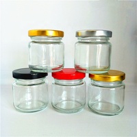 High Quality Food Grade Clear Fruit Jam Canned Glass Jar Spread 25 ml 50 ml Jam Sample Size Honey Jars