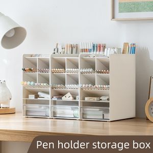 Étagère de rangement de bureau multi-niveaux grande capacité OEM/ODM avec tiroirs et conteneurs de rangement en plastique pour salle de lecture - Product Image 2