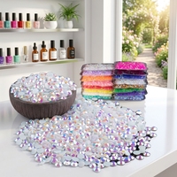 8000 pièces de strass en résine de 3 mm, blanc AB, à dos plat, non thermocollants, pour embellissement DIY, maquillage du visage, manucure - Fabriqué en Chine