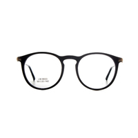 Monture de lunettes unisexe ronde vintage en acétate – Monture complète légère et solide pour adultes, adaptée à toutes les formes de visage, pour verres correcteurs transparents