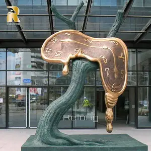 Hete Verkoop Hoge Kwaliteit Outdoor Metalen Koperen Ambachten Bronzen Standbeeld Salvador Dali