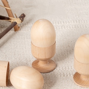 Huevos de Madera para Niños, Huevos Falsos de Simulación, Huevos de Gallina, Pato y Ganso, Decoración de Mesa para Fiestas de Pascua, Juguetes para Niños al por Mayor - Product Image 4