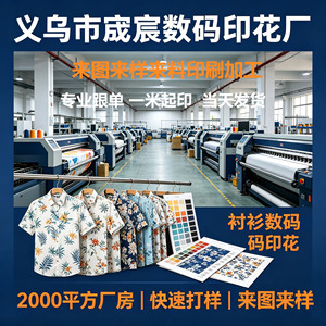 Tissu d'impression numérique Cheng Chen, tissu polyester personnalisé pour vêtements, transfert thermique, 500 g/m², design à base de plantes - Product Image 3