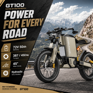 Para Motocicleta Todoterreno GT100, 11340W, 72V50Ah, Cuadro de Aluminio 6061, Neumático CST, Freno de Disco Hidráulico, Modo Deportivo, 100km/h - Product Image 3