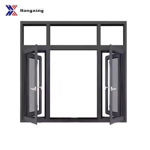 Fenêtre à battant moderne insonorisée en alliage d'aluminium avec verre trempé feuilleté et moustiquaire en acier inoxydable, certifiée Energy Star, pour entrée de villa - Product Image 1