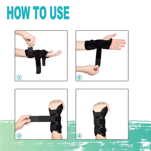 Attelle de poignet en néoprène réglable au meilleur prix pour le syndrome du canal carpien, soulagement de la douleur de l'arthrite, soutien de la cheville - Product Image 5