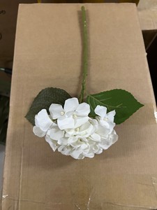高品质小型乳胶短绣球花人造真触感白色绣球花出售 - Product Image 2