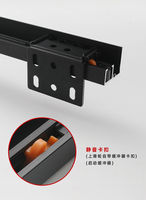 Porte flottante de porte coulissante de rail invisible sans accessoires de porte de rail inférieur