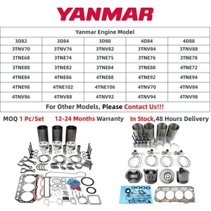<strong>Engine</strong> Cylinder Piston Liner <strong>Kit</strong> 4TNE92 4TNE98 4TNV94 4TNV94L 4TNV88 4TNV86 4TNV98 Overhaul Gasket <strong>Kit</strong> for Yanmar - Product Image 2