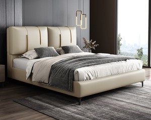 Ensemble de <span class=keywords><strong>chambre</strong></span> à coucher de luxe moderne, meubles en bois massif, plateforme doublée, cadre de lit, tête de lit, slette - Product Image 6