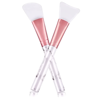 Pinceau applicateur de masque facial en silicone avec manche en plastique – Doux, facile à nettoyer, séchage rapide, sans déformation, pour tous types de peau, usage adulte