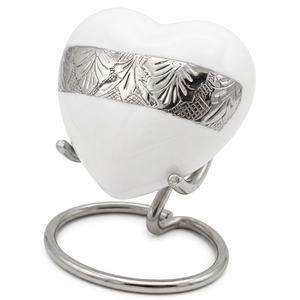 Trending Heart shape metal urn Modern handmade urn Patio decor urn <b>jar</b> Metal urn for ashes - Product Image 1