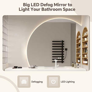 Meuble-lavabo minimaliste <span class=keywords><strong>de</strong></span> luxe léger <span class=keywords><strong>avec</strong></span> évier intégré en pierre acrylique, <span class=keywords><strong>miroir</strong></span> LED intelligent/armoire-lavabo - Product Image 4