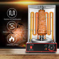 Four à rôtir électrique commercial en acier inoxydable pour dinde Doner Kebab Four à rôtir vertical pour poulet à barre rotative 110v