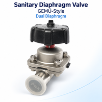 Vanne à diaphragme manuelle à 2 voies, haute température, OEM ODM 601 602 312 673