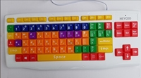 Keyboard anak-anak, desain ergonomis, banyak warna tombol besar untuk anak-anak