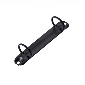Clip de 2 anillas y mecanismo de niquelado para álbumes de recortes, antirrobo y de liberación rápida, para archivación segura de documentos, <span class=keywords><strong>metal</strong></span> negro - Product Image 1