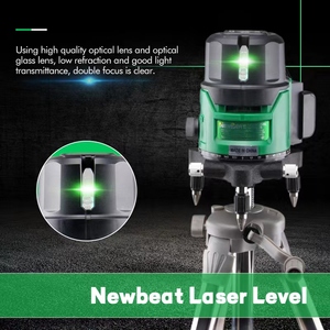 Niveau laser rotatif à batterie NewBeat Cross 5 lignes, faisceau vert horizontal et vertical, pour extérieur, NBT-LL-5B - Product Image 6