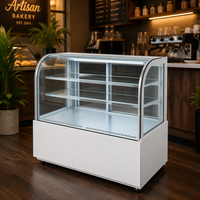 Vitrine Réfrigérée Commerciale Droite pour Gâteaux, Refroidissement par Air, Anti-buée, pour Boulangerie et Pâtisserie - Offre Spéciale