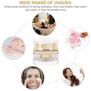 ตัวอย่างฟรี 5-50 กรัม 30/50/100 มล. บรรจุภัณฑ์พลาสติกอะคริลิคสีดำสีขาวคุณภาพสูงสำหรับเซรั่มบำรุงผิว โลชั่น ครีมทาหน้า เครื่องสำอาง - Product Image 6