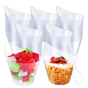 Vasos de Plástico PS Transparentes Desechables para Yogur, Ideales para Fiestas, Frutas, Ensaladas de Verduras, Aperitivos y Postres de <span class=keywords><strong>Mousse</strong></span> - Product Image 6