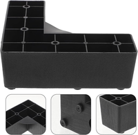 Pieds de remplacement pour canapé, pieds de meubles en plastique, pieds de canapé en forme de L, pieds de table en plastique avec vis pour armoire, lit, canapé, cadre de lit