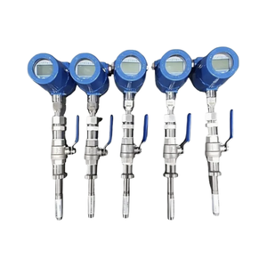 CE認定工業用デジタル熱ガス流量計ステンレス鋼OEM利用可能1% 精度0-10メートル/秒流量 - Product Image 4