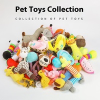 Collection de jouets grinçants pour animaux de compagnie, mignons, écologiques, sonores, durables, pour soulager les chiots qui font leurs dents, en peluche, fournitures pour animaux de compagnie, jeu en intérieur, tous