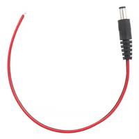 Cable de Alimentación CC Macho de 5.5x2.1mm, Conector de Alimentación CC Negro, Cable de Soldadura
