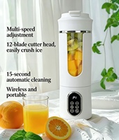 Groothandel Slimme Draadloze Persoonlijke Draagbare Blender USB Automatische Sinaasappelpersfles Mini Fruitblender Mixer Machine FJ006