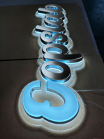 Panneau publicitaire LED en acrylique personnalisé avec effet de changement de couleur 3D, résistant à l'eau, écologique, pour intérieur