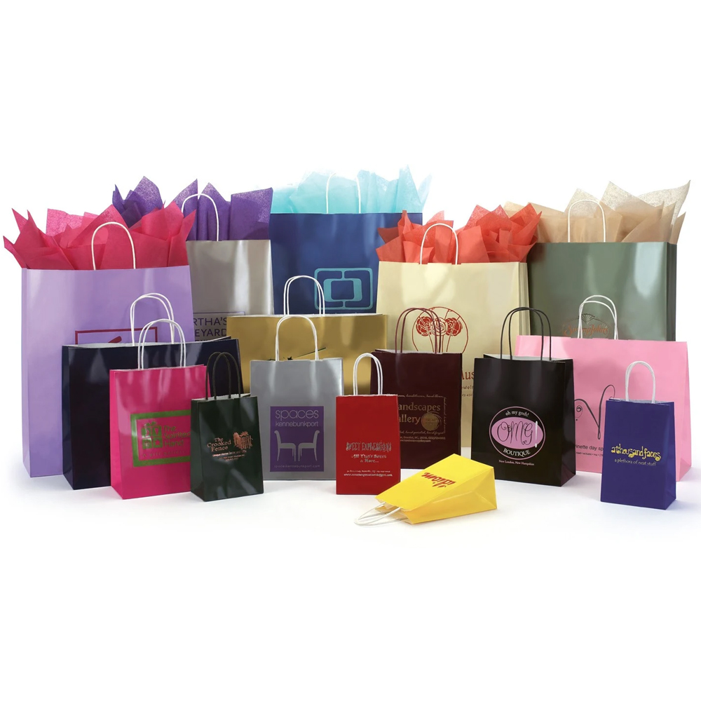 Оптовая продажа, роскошная одежда, косметика, маленькая черная индивидуальная печать Вашего логотипа, крафт-бумага, крафт-бумага, шоппинг, Подарочная бумажная сумка