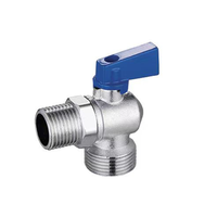 Robinet d'angle en laiton chromé forgé, manuel, ODM, pour salle de bain, usage domestique, filetage externe 1/2 3/4 pouce