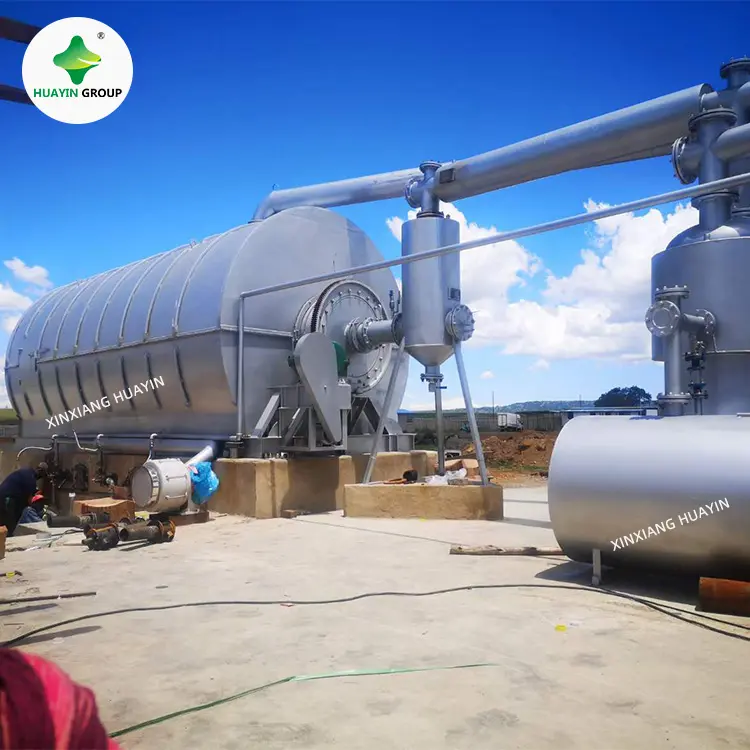 Rubber tyre pyrolysis recycling plant diesel 5 ton pyrolysis machine to oil