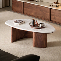 Ensemble de tables basses irrégulières pour appartement, style minimaliste, table basse en bois nordique, table basse moderne pour salon à vendre