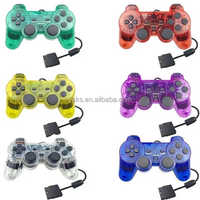 Manette de jeu filaire transparente, plusieurs couleurs, pour PS2, pour console PS2