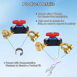 Mini Interruttore <span class=keywords><strong>Staccabatteria</strong></span> 12V CE per Auto e Barca, Regolabile, Stabile, Intelligente, per Trasmissione in Rame - Product Image 4