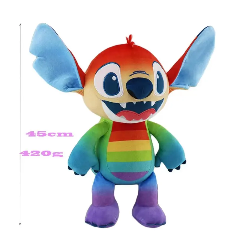 Botu Rainbow Stitch Plush Stitch Mickey Mouse Anime Creative Kawaii Plush Toy Whdevil Doll Room Ornament Toys