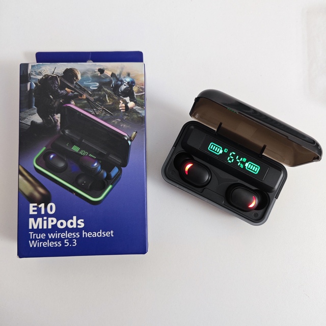 Wholesale E10 Wireless Earbuds Waterproof Noise Reduction LED HiFi Stereo Headset for Sport Gaming IOS Android