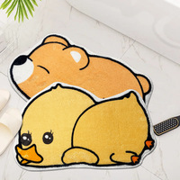 Tapis en cachemire salle de bain porte absorbant panda tapis de sol salle de bain tapis de sol antidérapant maison dessin animé chambre paillasson