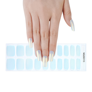 Gel Uv camaleón para uñas, envolturas de uñas artísticas, semicurado, pegatinas de esmalte de uñas con luz, precio de fábrica, novedad - Product Image 6